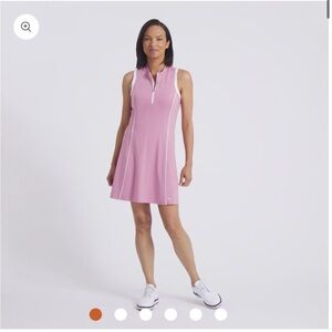 Puma Pink Zip-Up Sleeveless Golf Dress